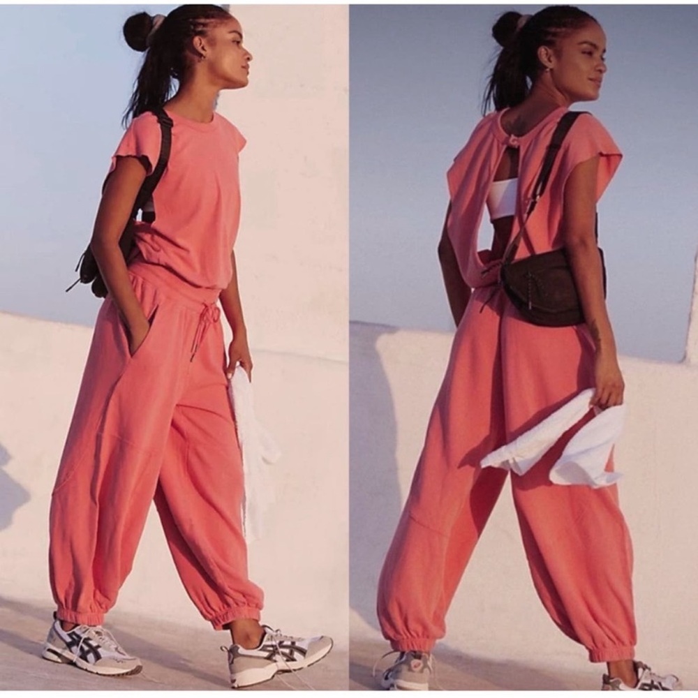 Free People Pink Jumpsuit